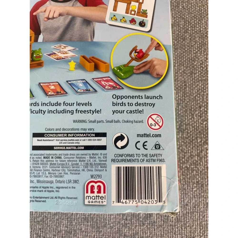 Angry Birds Knock On Wood Board Game Mattel 2011 Complete Catapult Kids Toy
